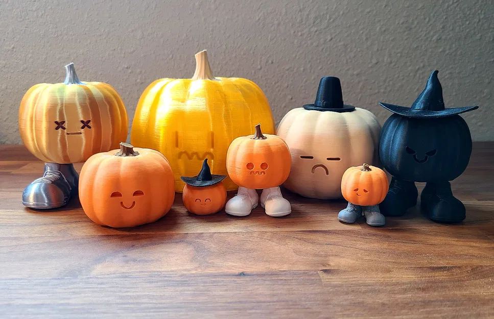 Nhân vật bí ngô dễ thương với nhiều biểu cảm khác nhau - Image 1