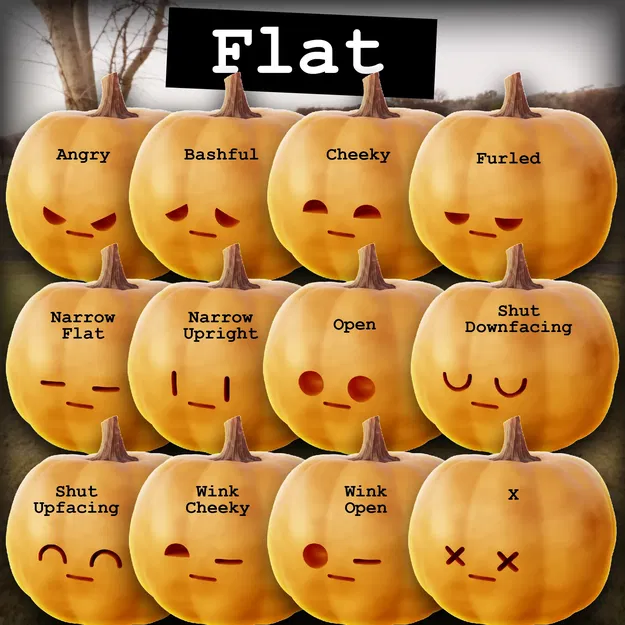 Nhân vật bí ngô dễ thương với nhiều biểu cảm khác nhau - Image 4