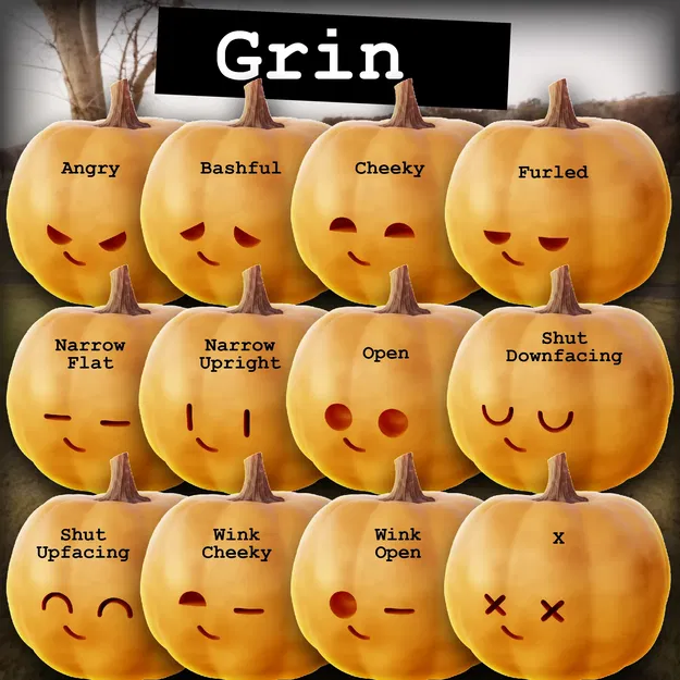 Nhân vật bí ngô dễ thương với nhiều biểu cảm khác nhau - Image 6