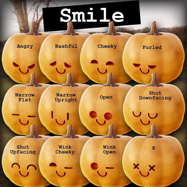 Nhân vật bí ngô dễ thương với nhiều biểu cảm khác nhau - Image 9