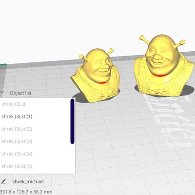 Nhân vật Shrek dễ thương cho máy in 3D