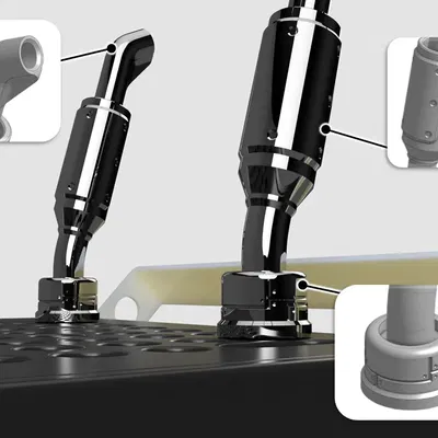 Bộ ống xả nâng cấp cho thùng máy Qube 500