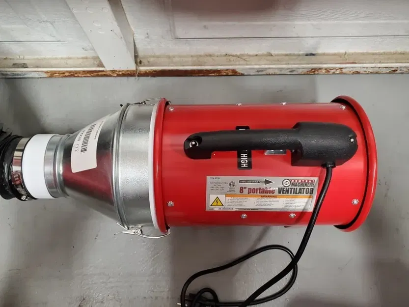 Bộ chuyển đổi ống xả K40 4" sang quạt thông gió di động 8 - Image 1