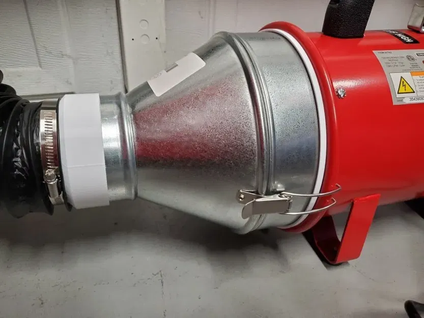 Bộ chuyển đổi ống xả K40 4" sang quạt thông gió di động 8 - Image 7