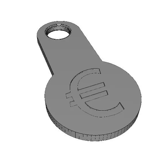 **Đồng xu giỏ hàng € cho máy in 3D** - Image 2