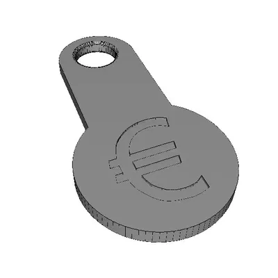 **Đồng xu giỏ hàng € cho máy in 3D**