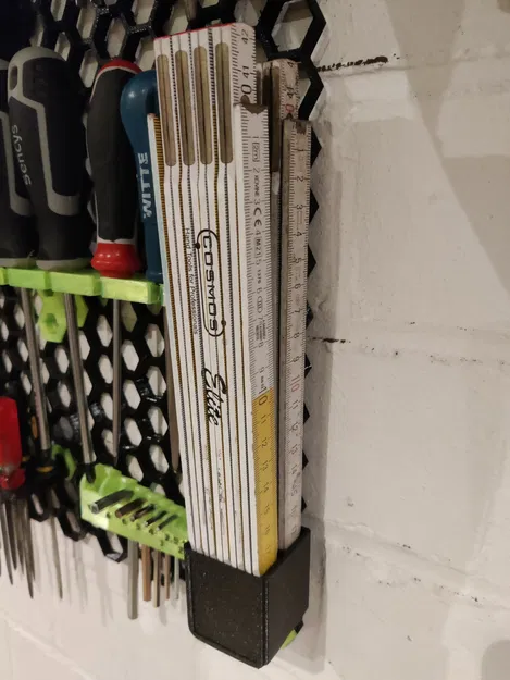 Giá đỡ thước kẻ gập trên tường tổ ong (kép) - Image 1