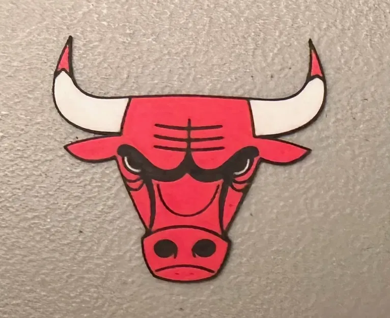 Nam châm biểu tượng Chicago Bulls nhiều màu sắc - Image 1