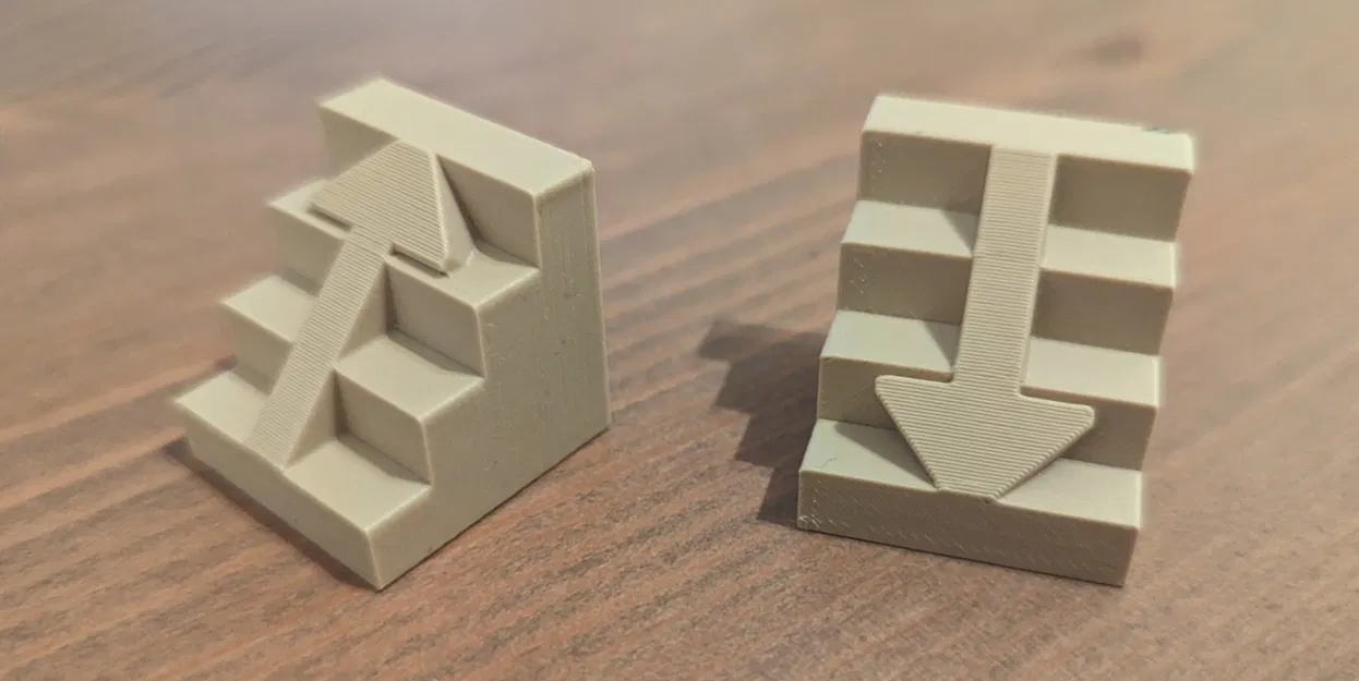 Bậc thang tabletop 25mm với mũi tên chỉ hướng - Image 1