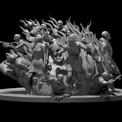 Mô hình xác chết trong đống xác 3D