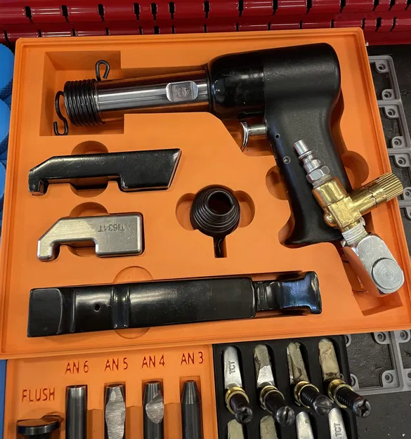 Khay tổ chức súng rivet Gridfinity cho bộ dụng cụ Yardstore - Image 1