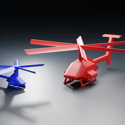Máy bay trực thăng in tại chỗ độc đáo