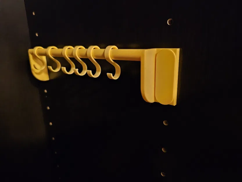 Giá đỡ không cần ốc vít cho thanh móc bên IKEA PAX - Image 1