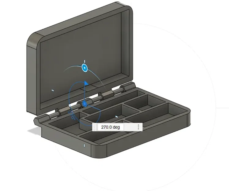 Hộp có ngăn chứa đồ với bản lề - Image 1