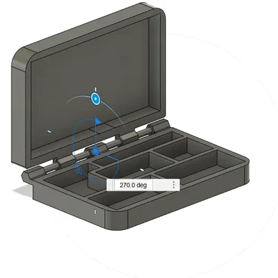 Hộp có ngăn chứa đồ với bản lề