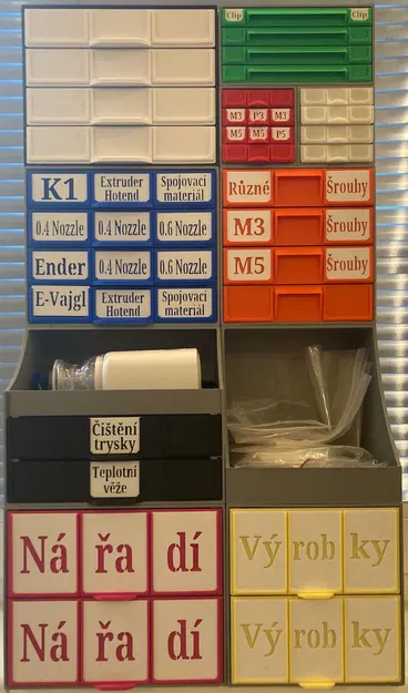 Hộp lưu trữ xếp chồng nhiều kích cỡ với ngăn kéo lớn - Image 1