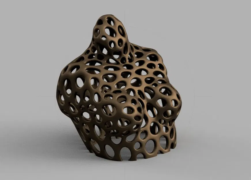 Tượng bán thân phụ nữ hồng báo phong cách Voronoi - Image 1