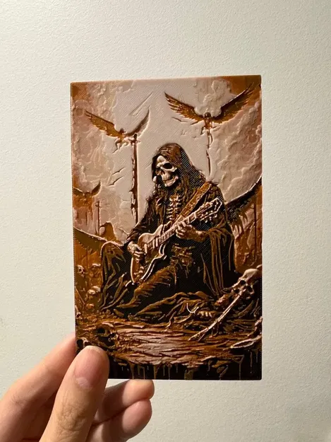 Thiệp chúc mừng Halloween với bộ xương chơi guitar - Image 2