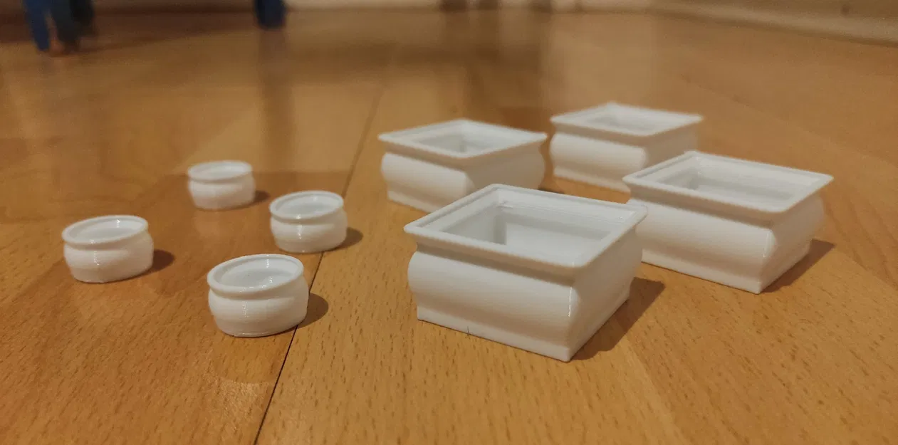 Bộ đệm chân ghế hình tròn và vuông cho in 3D - Image 1