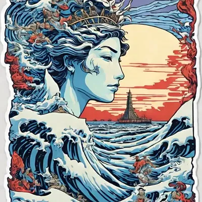 Nữ thần biển cả - Mô hình in 3D từ Hueforge