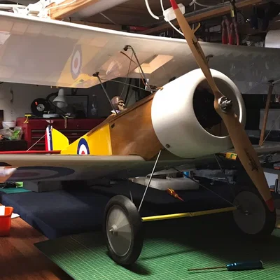 Bánh xe và lốp xe vintage đường kính 173 mm cho mô hình máy bay h...