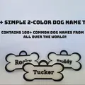 Thẻ tên chó đơn giản 2 màu với hơn 100 tên phổ biến - Thumbnail 1