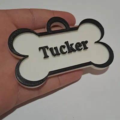 Thẻ tên chó đơn giản 2 màu với hơn 100 tên phổ biến