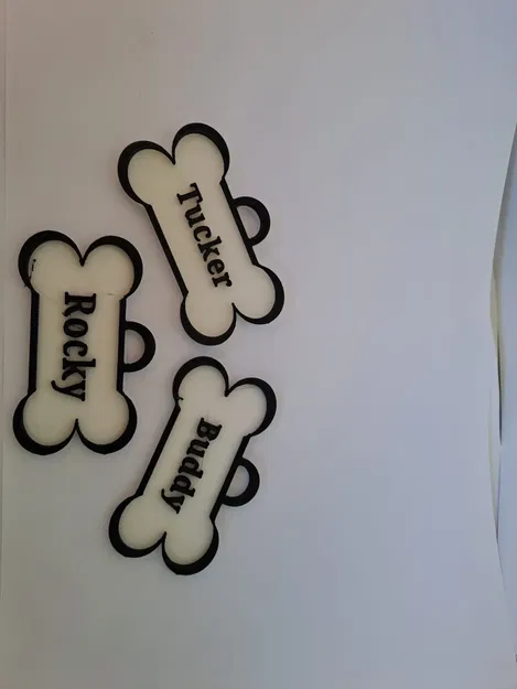 Thẻ tên chó đơn giản 2 màu với hơn 100 tên phổ biến - Image 4