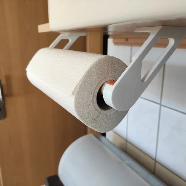 Máy phân phát giấy ăn treo dưới kệ bếp có thể vặn vít - Image 1