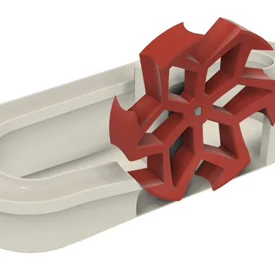 Bộ Marblevator đơn giản với động cơ và bánh xe 3D in