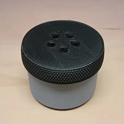 Bình chứa jat với ren - OpenSCAD