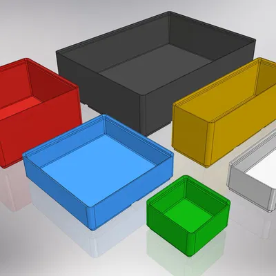 Hộp chia ngăn Gridfinity dày - 20 kích thước khác nhau