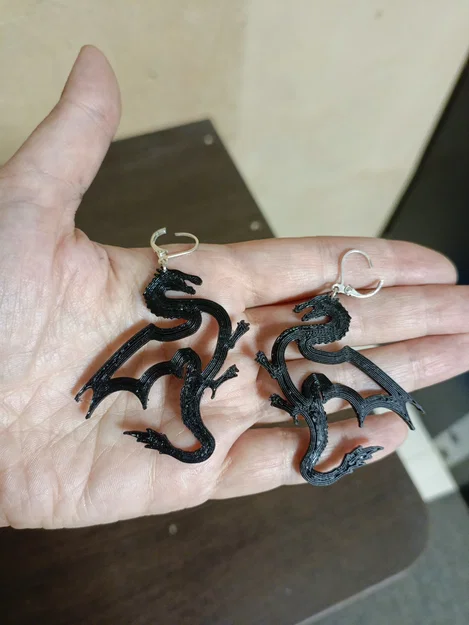 Bông tai rồng dễ thương và móc khóa rồng độc đáo - Image 1