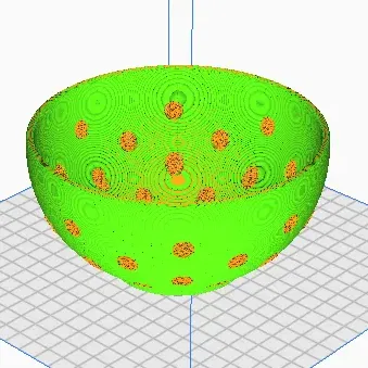 Bát rây hoặc chậu cây hình gyroid