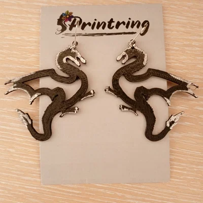 Bông tai rồng dễ thương và móc khóa rồng độc đáo