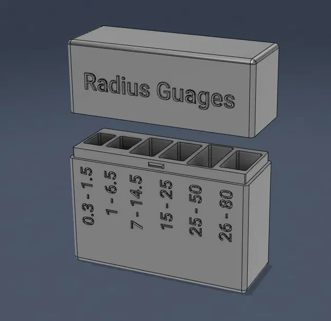 Hộp đựng thước đo bán kính bằng thép không gỉ - Image 2