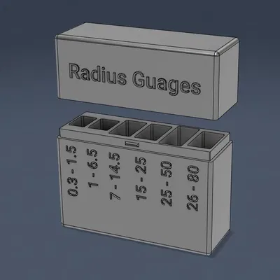 Hộp đựng thước đo bán kính bằng thép không gỉ