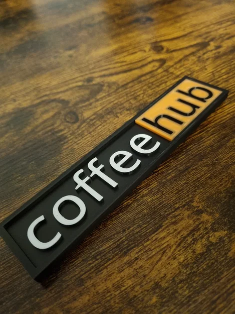 Biển hiệu Coffee Hub hài hước cho máy pha cà phê - Image 1