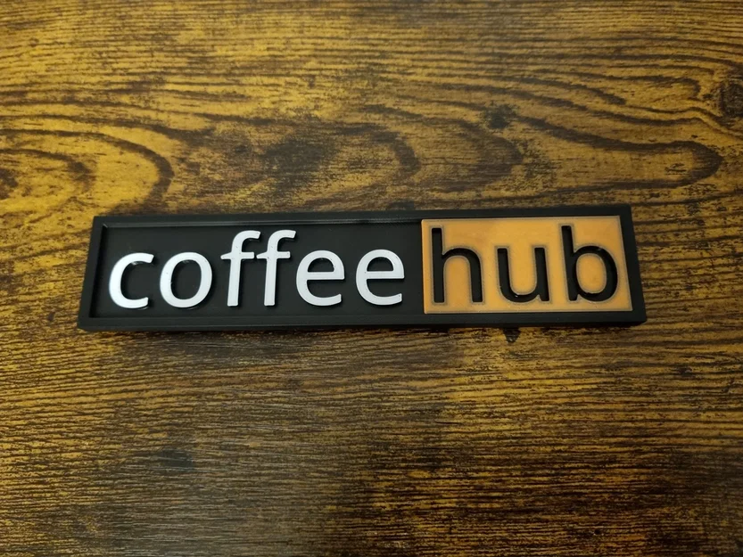 Biển hiệu Coffee Hub hài hước cho máy pha cà phê - Image 2