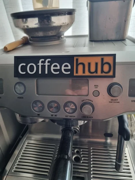 Biển hiệu Coffee Hub hài hước cho máy pha cà phê - Image 3