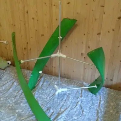 Tua-bin gió trục dọc 800 mm ⌀ có thể in 3D