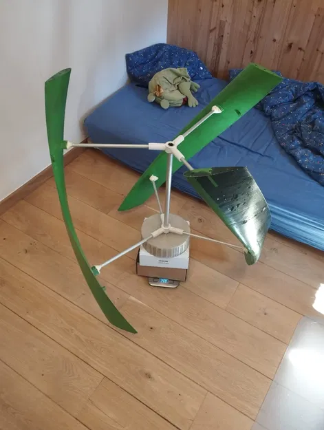 Tua-bin gió trục dọc 800 mm ⌀ có thể in 3D - Image 5