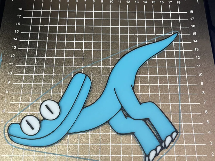 Mô hình plate 2D Cyan cho trò chơi Rainbow Friends - Image 1