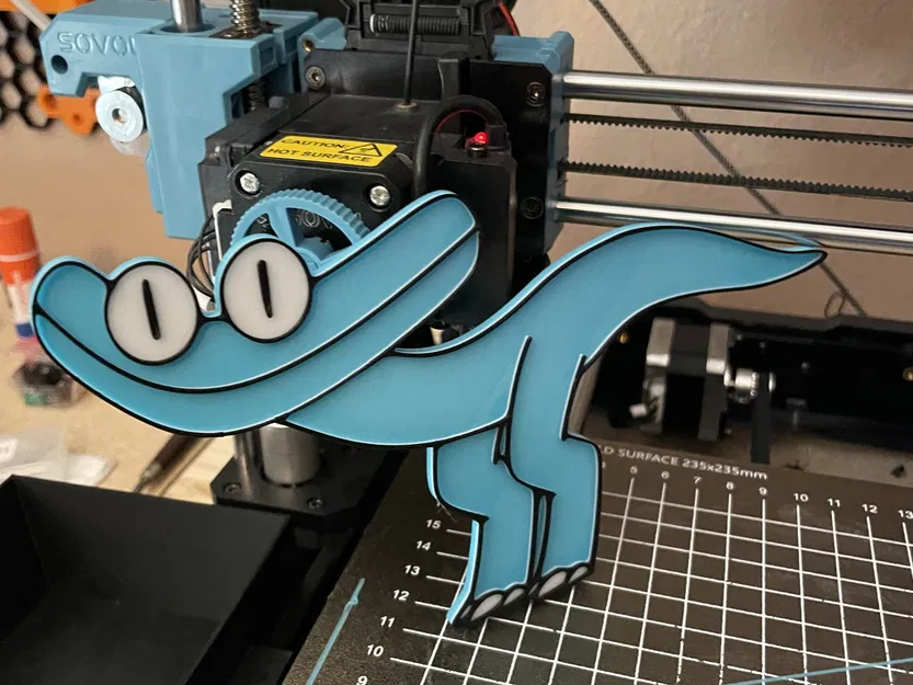 Mô hình plate 2D Cyan cho trò chơi Rainbow Friends - Image 2