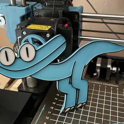 Mô hình plate 2D Cyan cho trò chơi Rainbow Friends