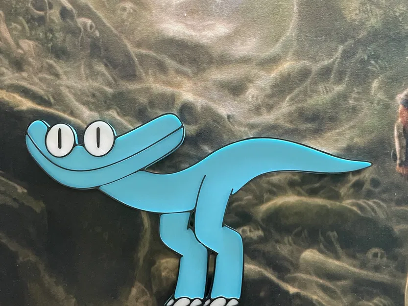 Mô hình plate 2D Cyan cho trò chơi Rainbow Friends - Image 3