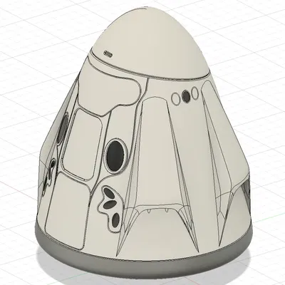 Capsule Crew Dragon của Spacex với thiết kế mở nắp