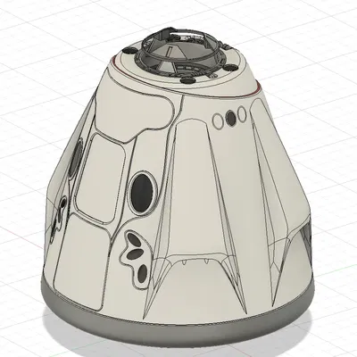 Capsule Crew Dragon của Spacex với thiết kế mở nắp