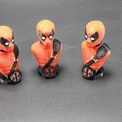 Bust Deadpool nhiều màu sắc remix cho máy in Bambu Labs