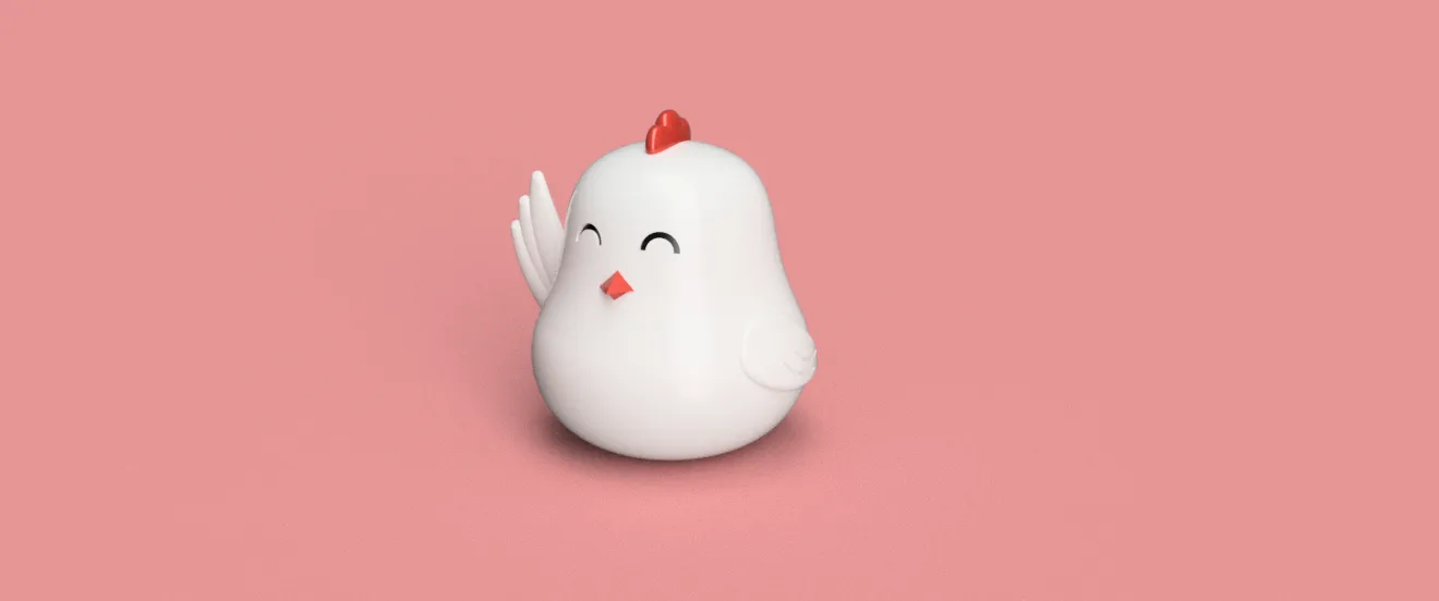 Giá đỡ nhẫn hình chú gà với đôi cánh giơ lên - Image 2